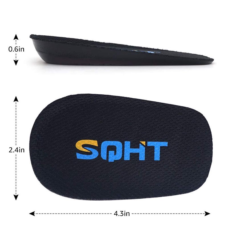 SQHT Height Increase Insoles - Heel Lift Inserts for Leg Length Discrepancies and Achilles Tendonitis, Heel Cups for Men and Women (Small (0.6" Height)) - Image 5